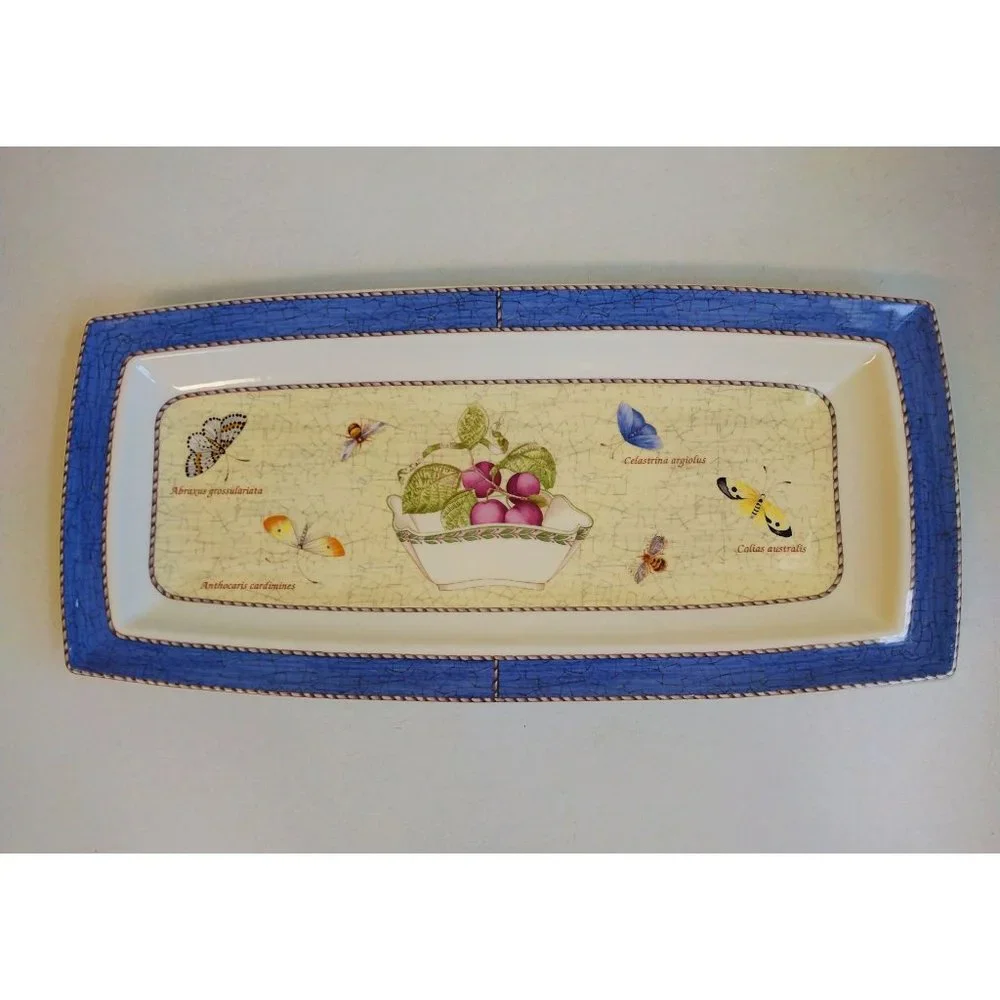 Wedgwood Queen's Ware Sarah's Garden Porcelain Sandwich Tray